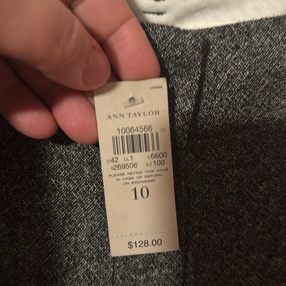 Ann Taylor NWT Modern Fit Gray Women's Trouser Pant Size 10 Zipper Back Pocket - Picture 5 of 12